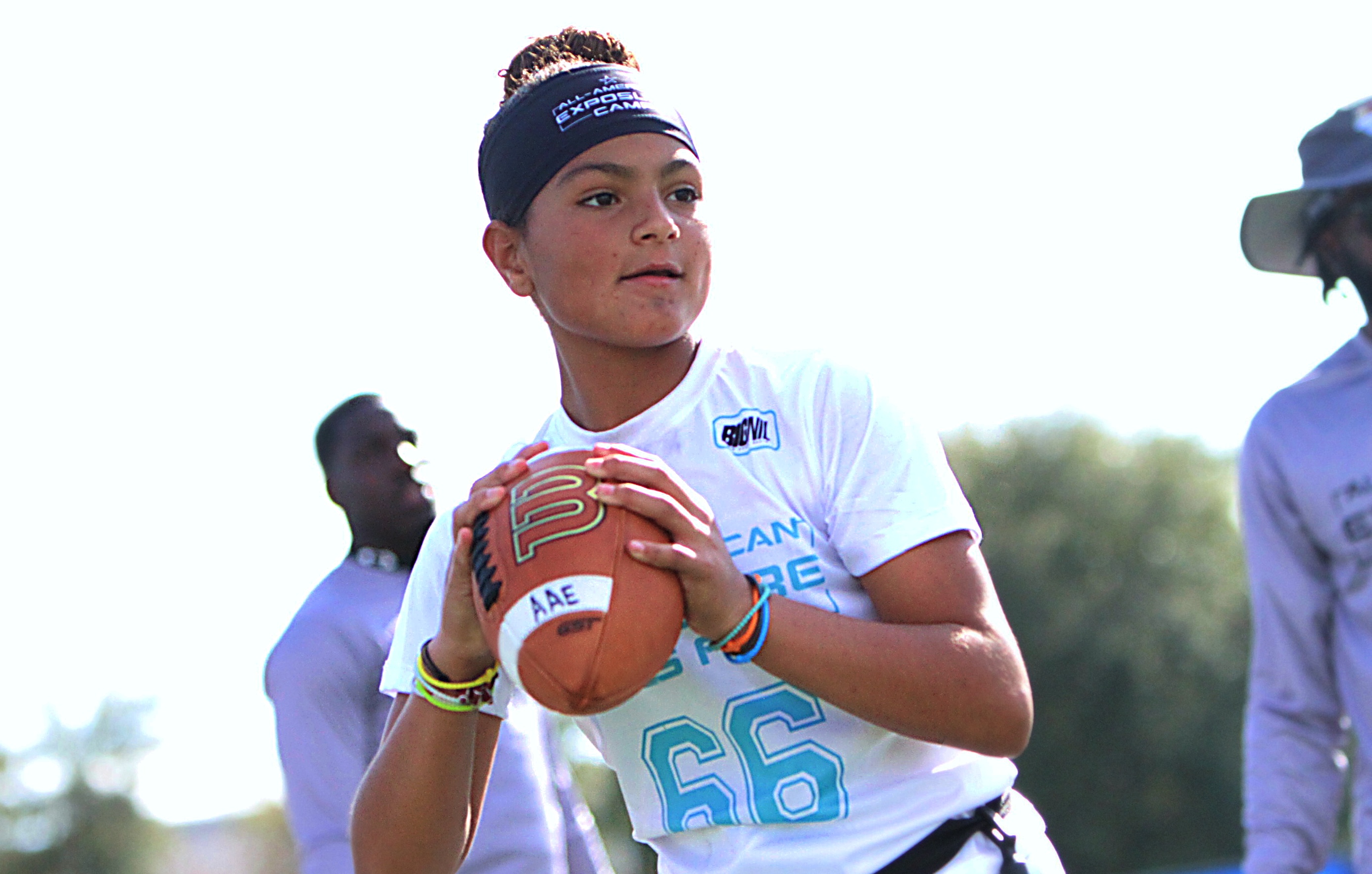 Lawton Elementary School sixth-grader Kyzli Santiago at the Girls Flag...