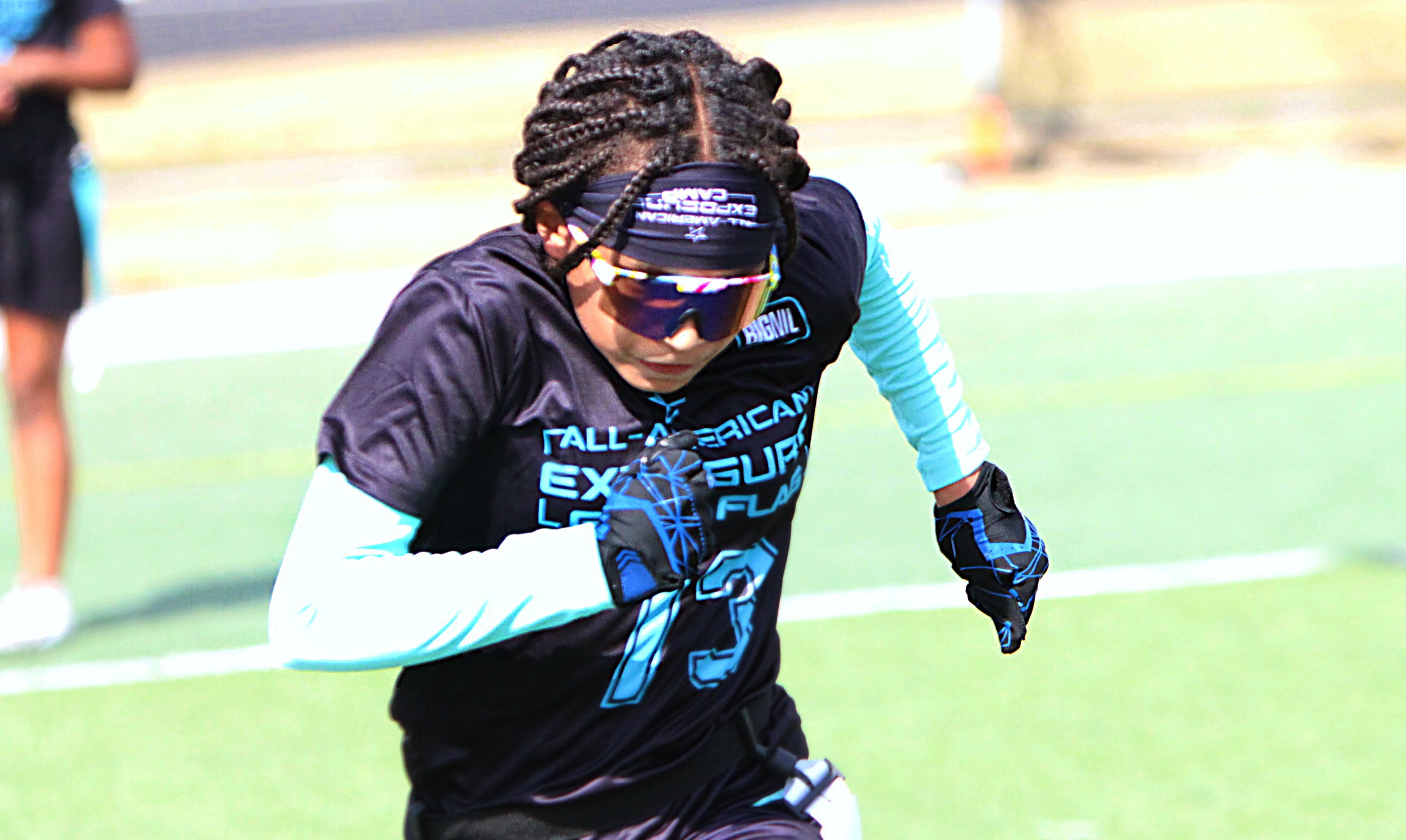 Apopka Elementary fifth-grader Logan Myers at the Girls Flag Football...