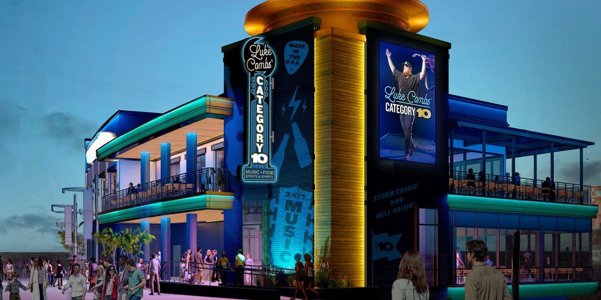 Luke Combs opening Category 10 country bar at Universal