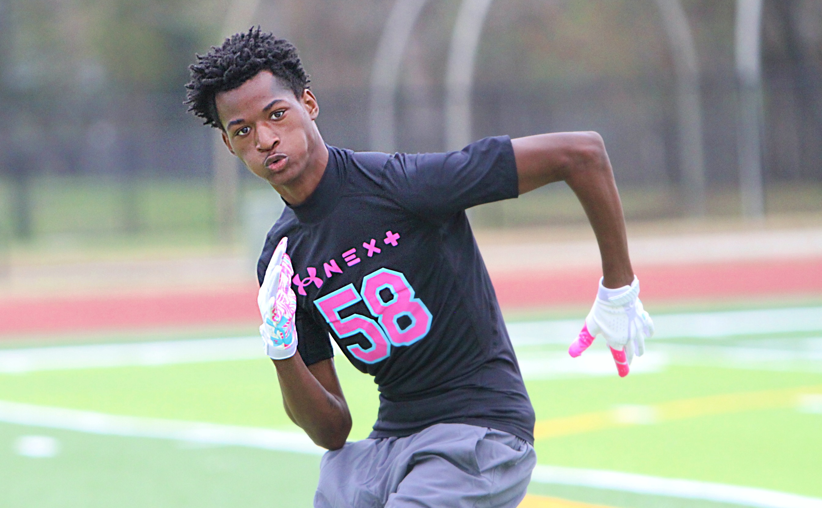 Ocoee 2027 athlete Malcolm Jones at the Under Armour Camp...