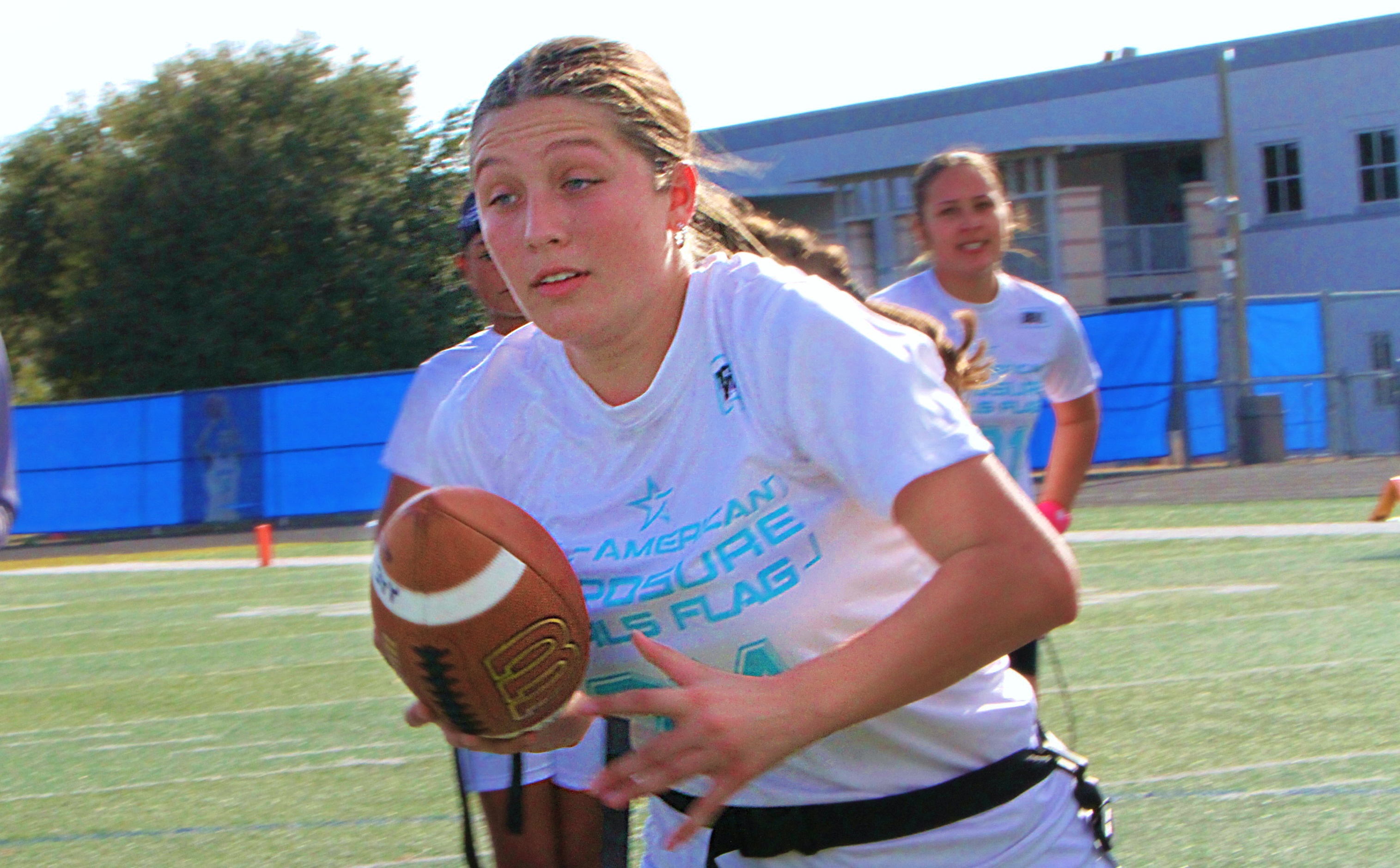 Seminole High junior Marissa Lozano at the Girls Flag Football...