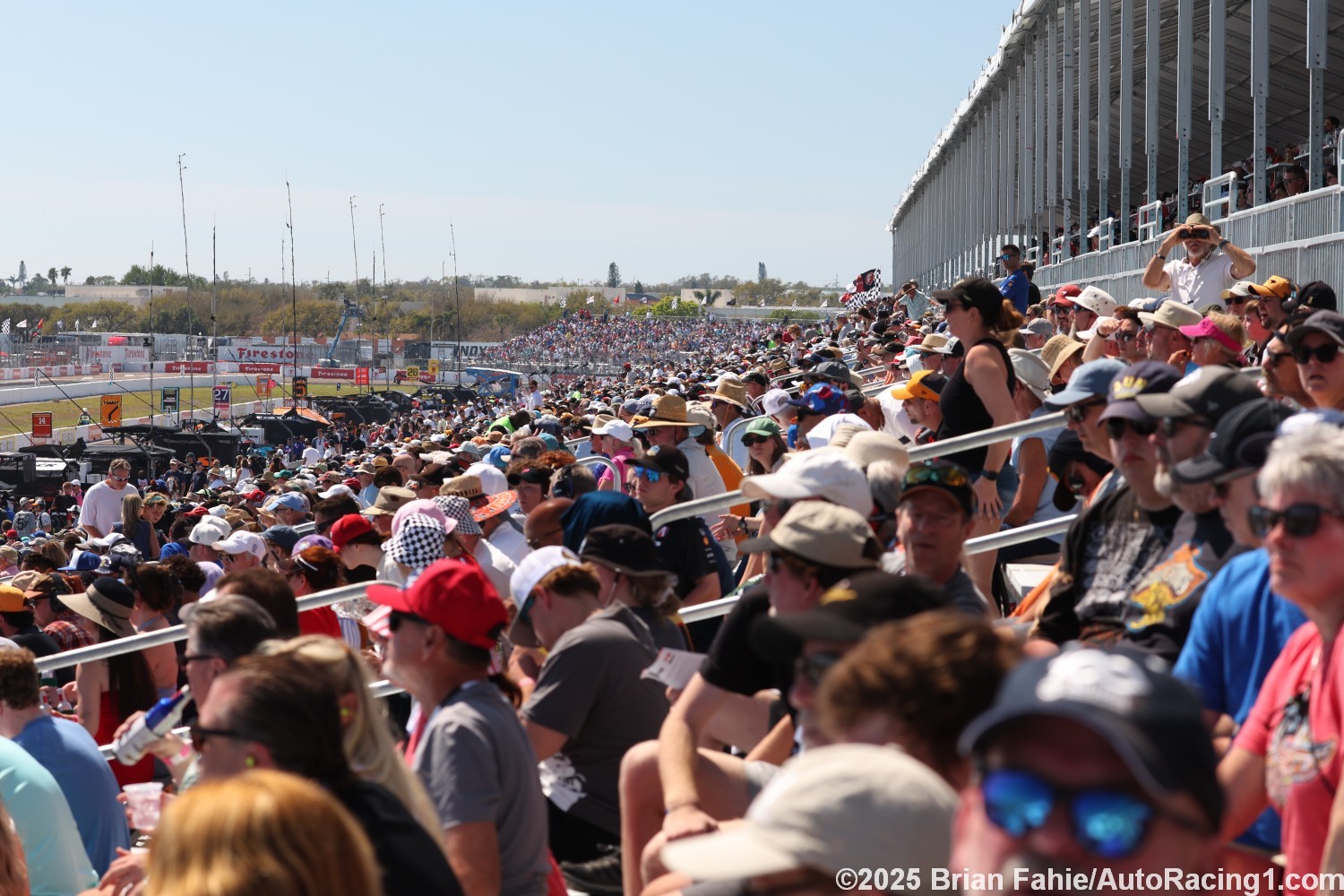 Big Crowd 2025 St. Petersburg GP IndyCar race. Photo by Brian Fahie/AutoRacing1.com