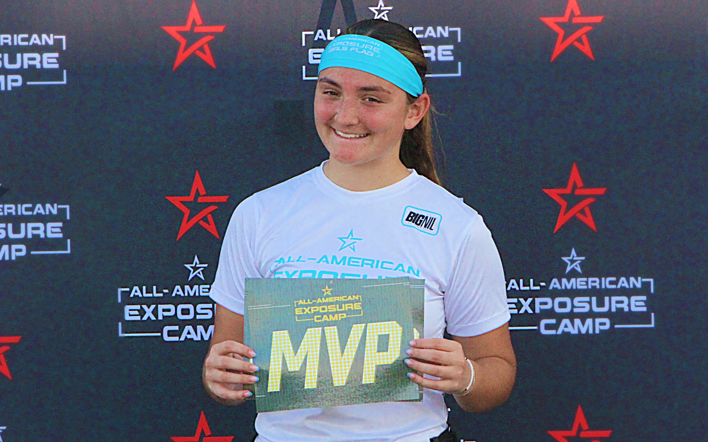 Tampa Alonzo junior Mia Garcia at the Girls Flag Football...