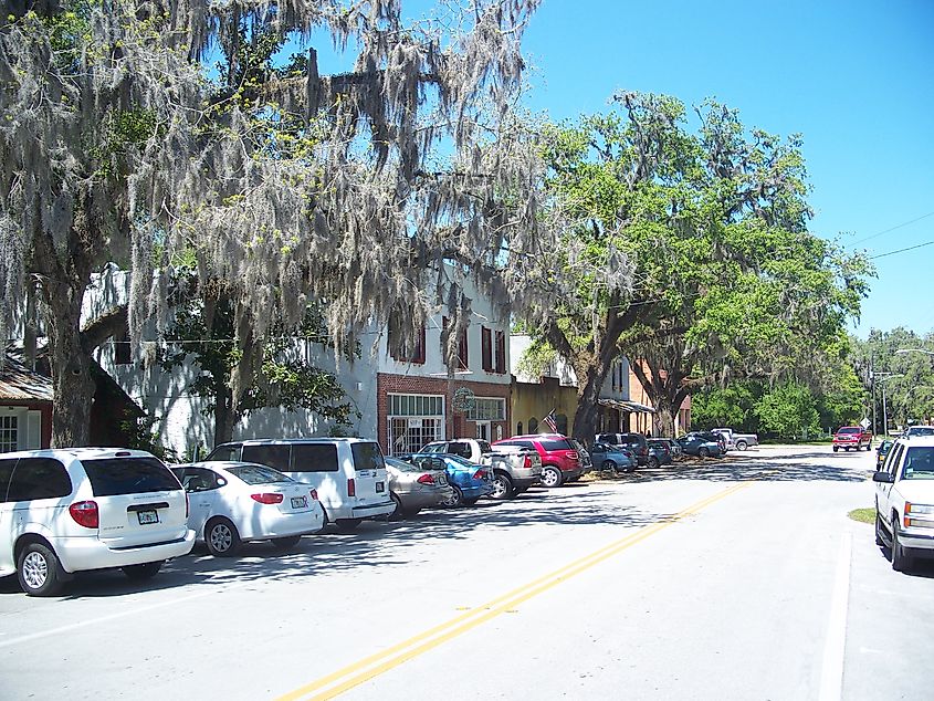 Historic district in the town of Micanopy, Florida.