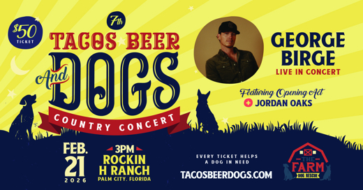 GEORGE BIRGE LIVE -FEB 21 - PALM CITY - TACOS BEER and DOGS COUNTRY CONCERT at 4181 SW Boatramp Ave Miami