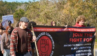 Tallahassee protest against the sale of land with unmarked graves of the formerly enslaved.