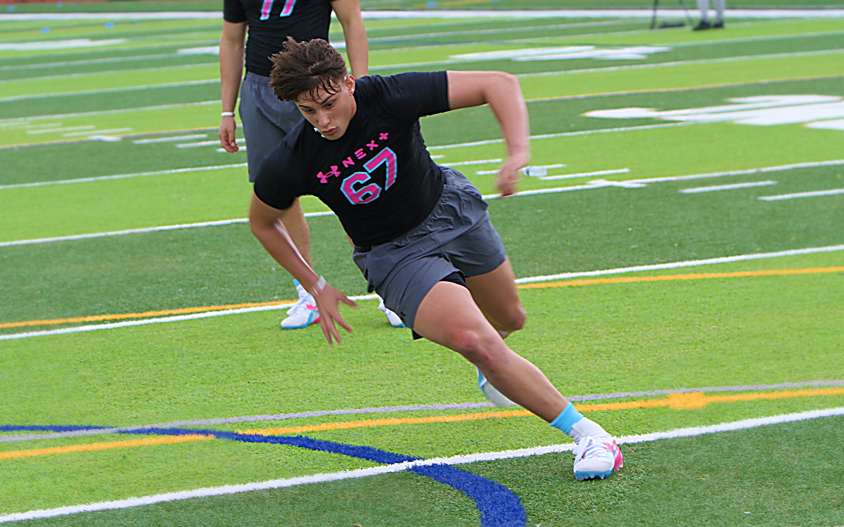 Bishop Moore 2027 defensive lineman Noah Prince at the Under...