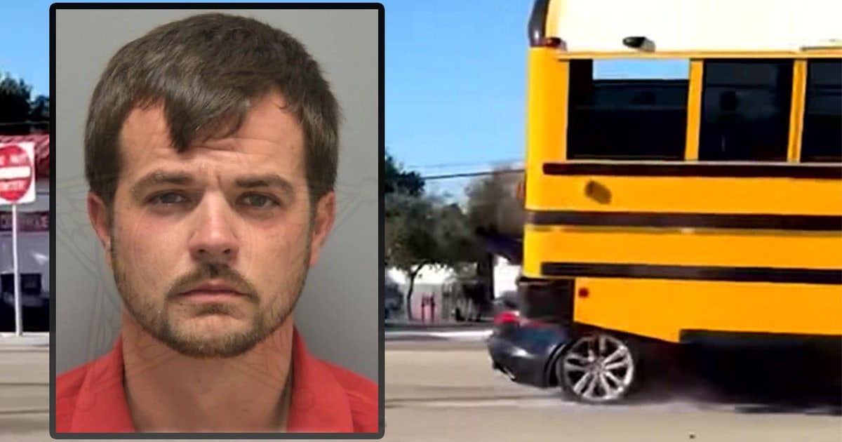 Video: Florida man slams Jaguar into school bus, arrested for battery hours later: Deputies