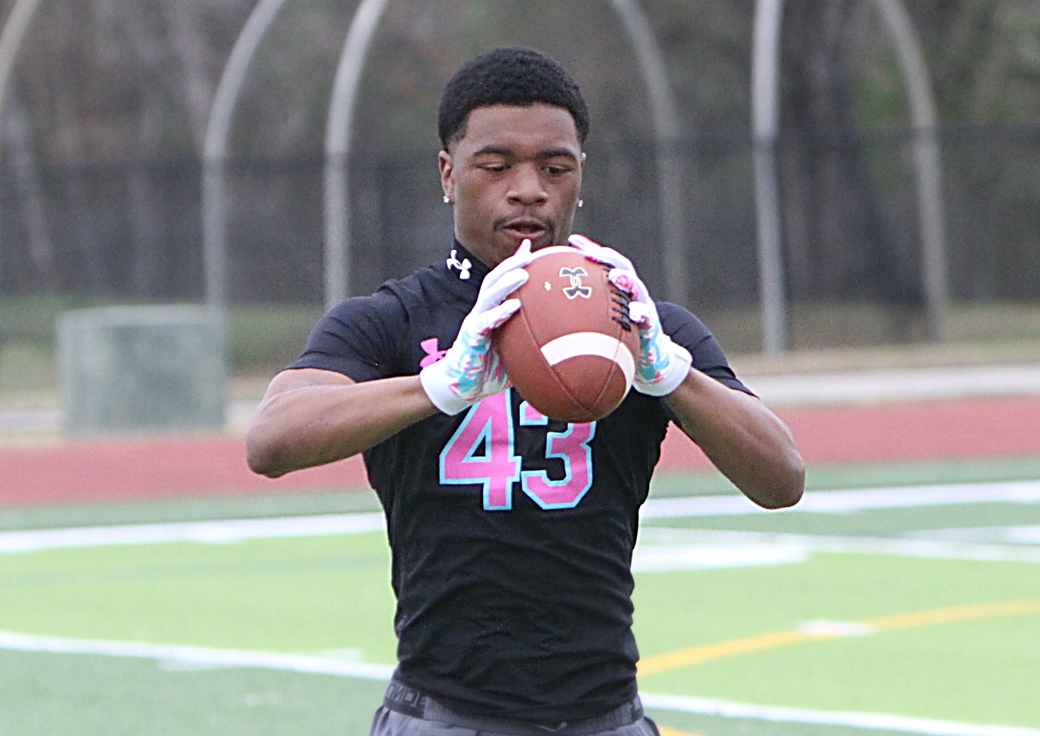 Edgewater 2028 defensive back Octavius Lewis at the Under Armour...