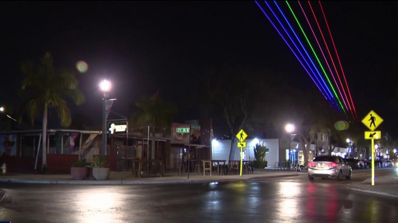 Lighting up the sky for Winter Pride