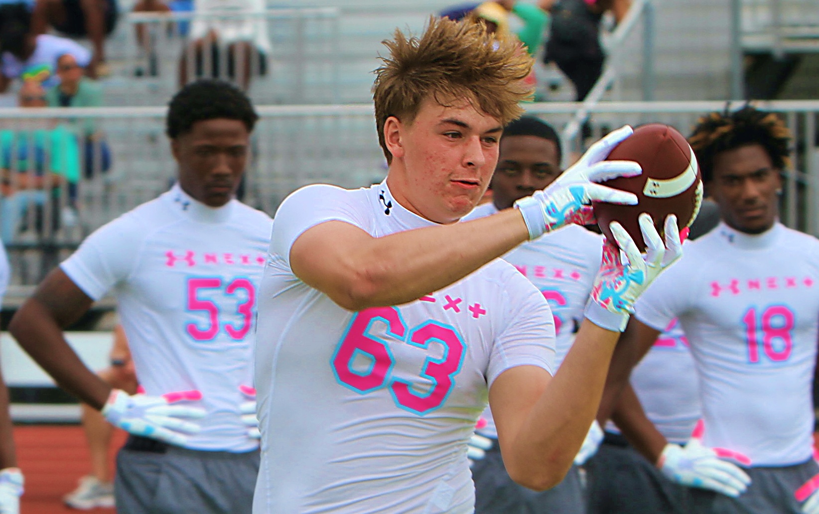 St. Cloud 2027 tight end Owen Sullivan at the Under...