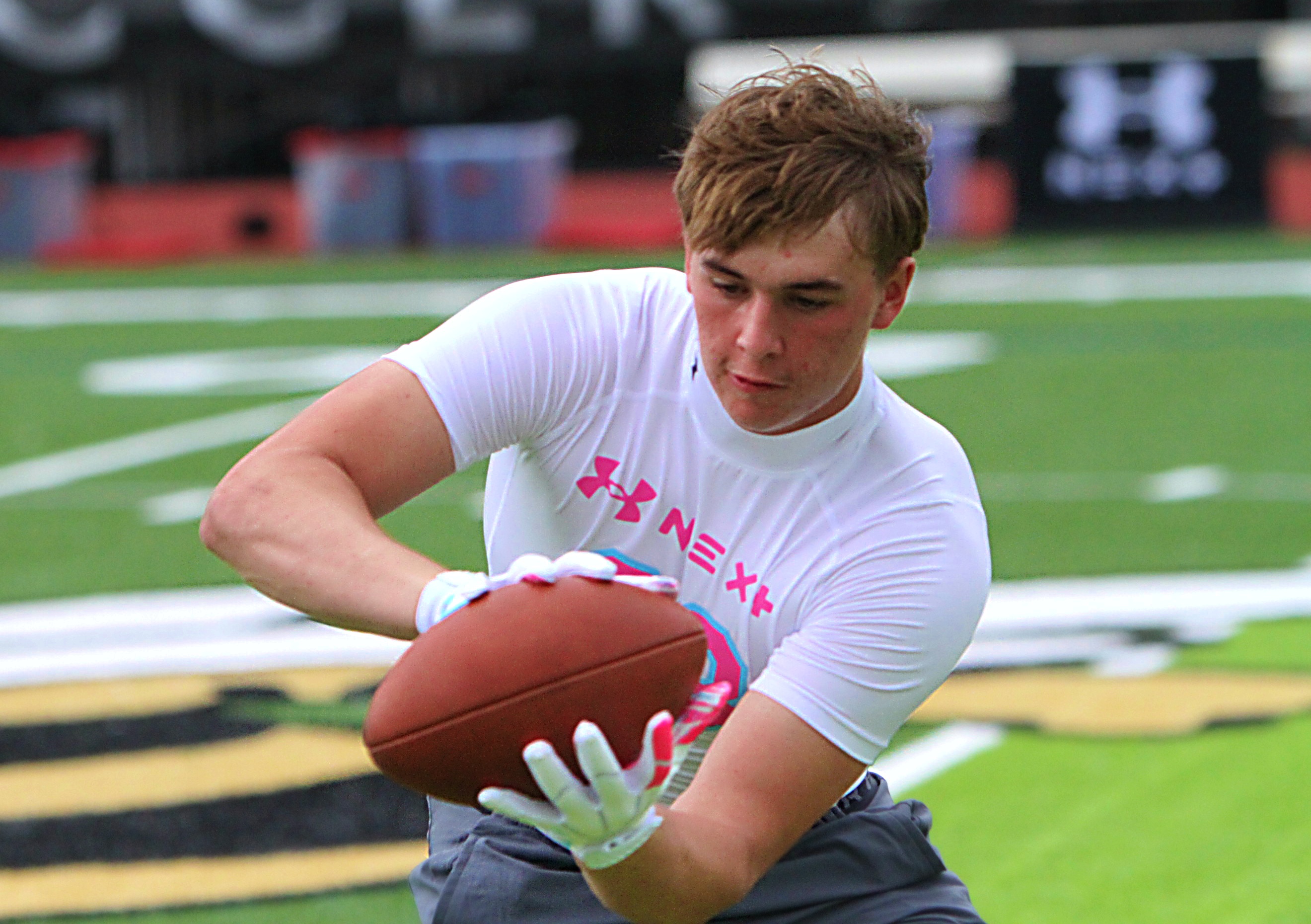 St. Cloud 2027 tight end Owen Sullivan at the Under...