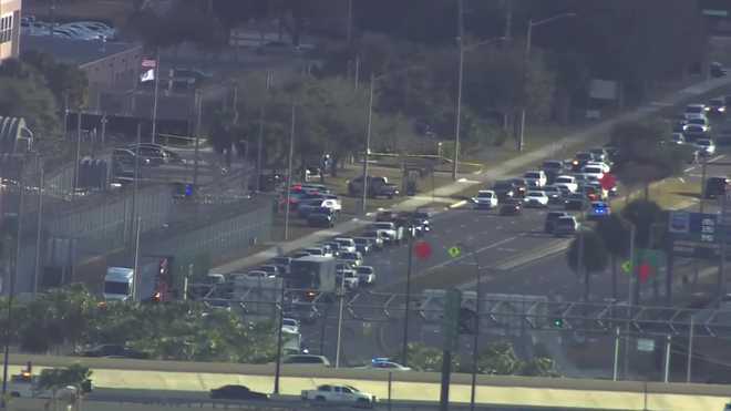 massive police response outside orange county jail