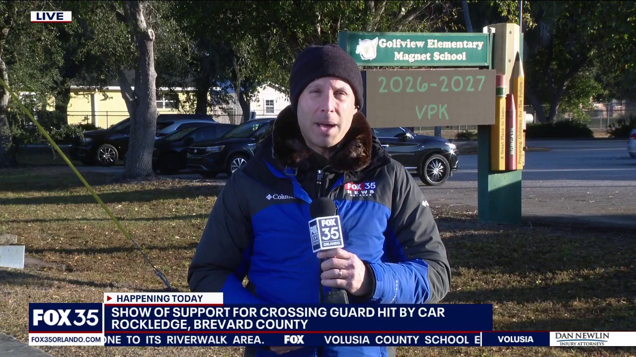 Support grows for Rockledge crossing guard hit while directing traffic