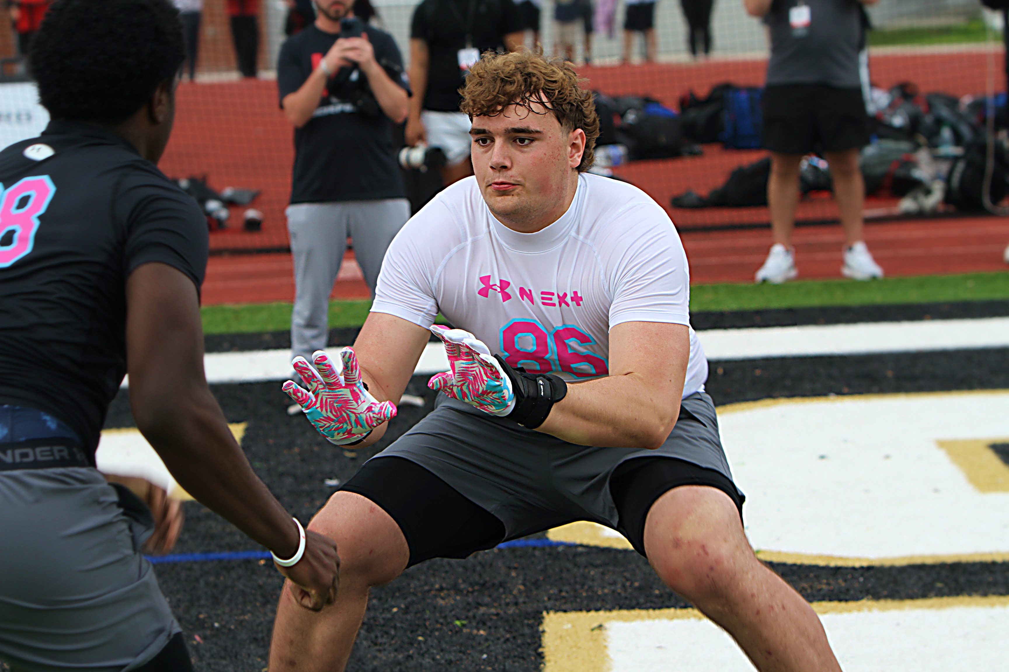 TFA 2027 offensive lineman Reed Ramsier at the Under Armour...