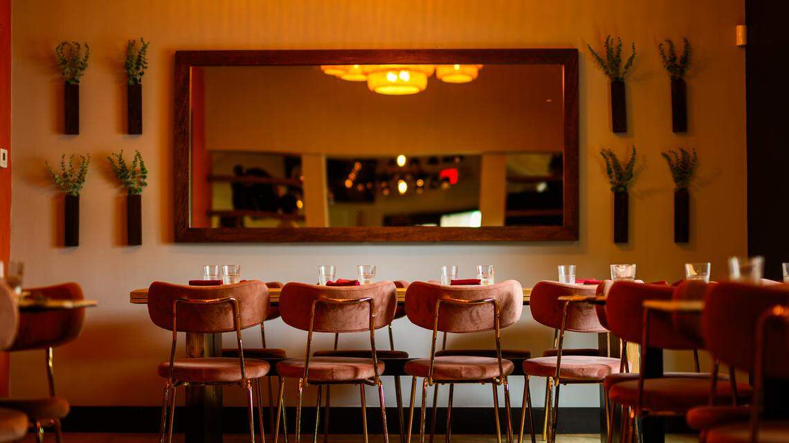 One of the dining rooms at Casa MX, a new Mexican restaurant near Coral Gables.