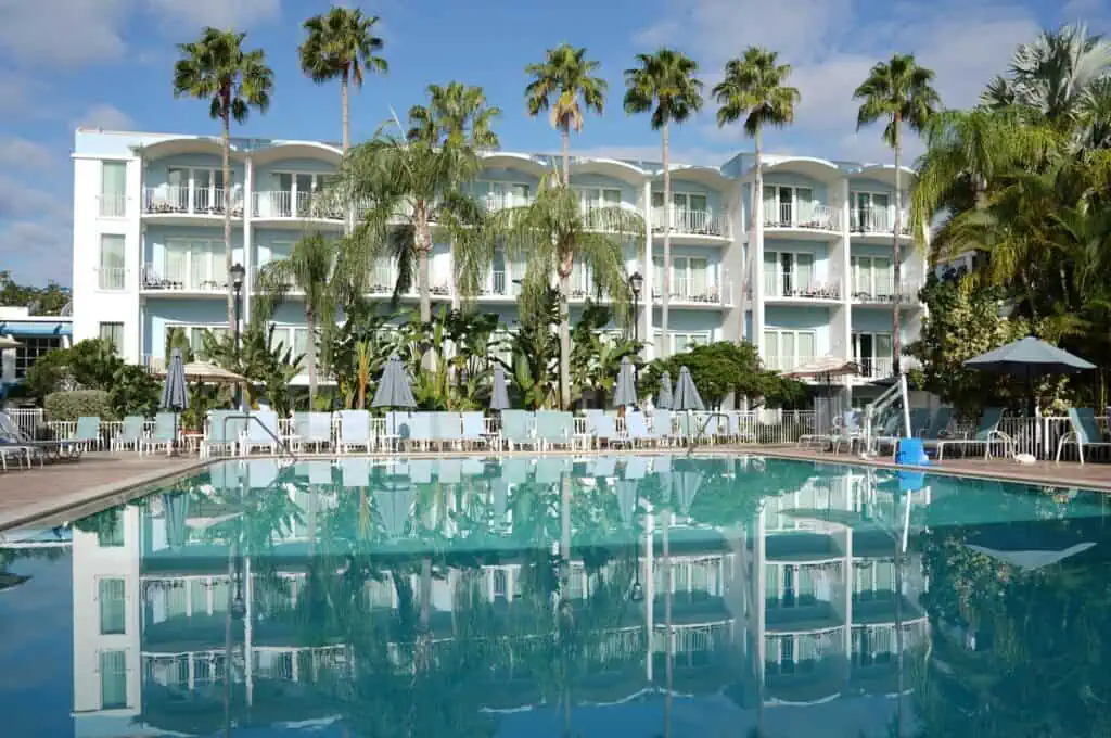 The exterior of a hotel