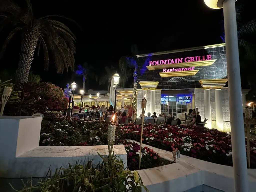 The exterior of a hotel restaurant