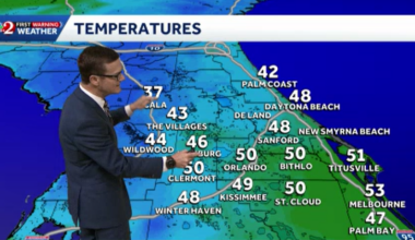 Temperatures rebound in Central Florida to upper 70s
