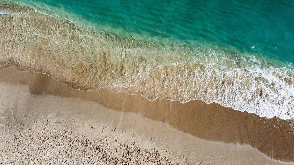 Waves on the beach shore 