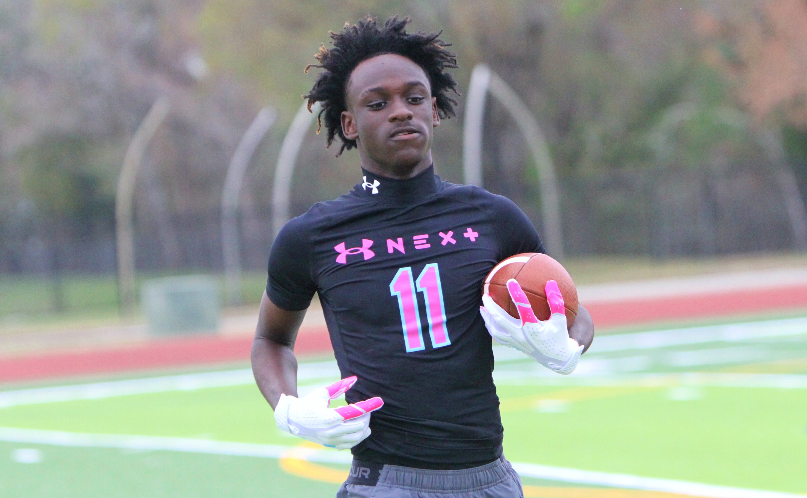 Jones 2028 defensive back Sharad Haire at the Under Armour...