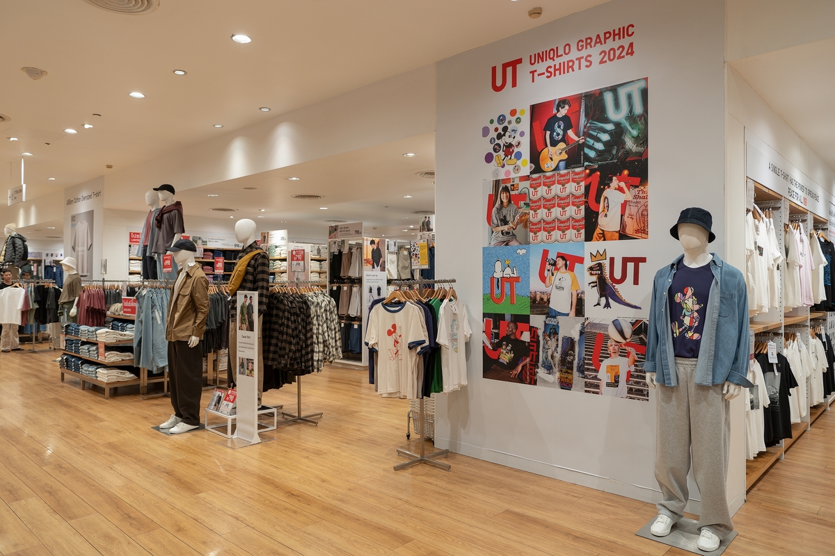 Interior shot of Uniqlo store