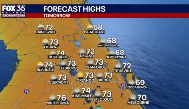 Orlando weather: Sunshine in early part of work week