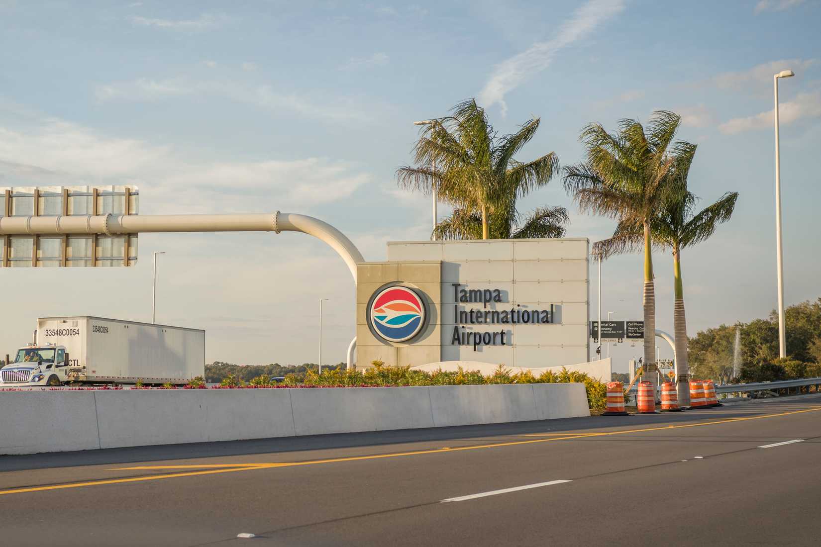Tampa Airport Sign by the road