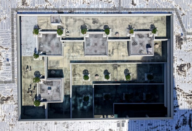 An aerial view of the federal courthouse in Fort Lauderdale on Tuesday. (Amy Beth Bennett/South Florida Sun Sentinel)