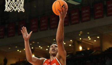 Trailing by seven in final minute, visiting Miami scores last eight points to topple N.C. State