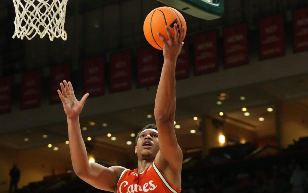 Trailing by seven in final minute, visiting Miami scores last eight points to topple N.C. State