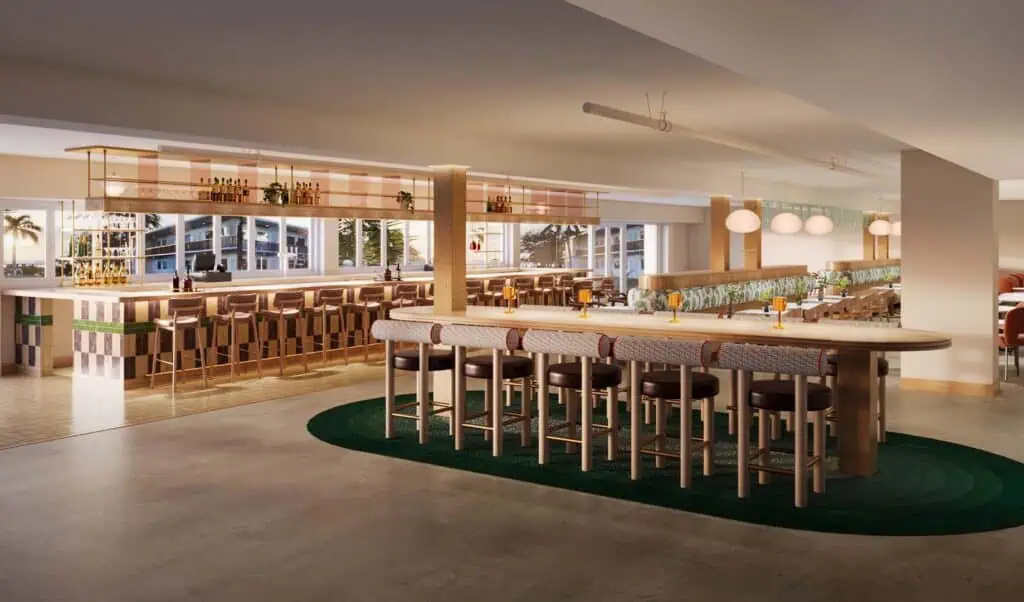 Rendering of a hotel restaurant