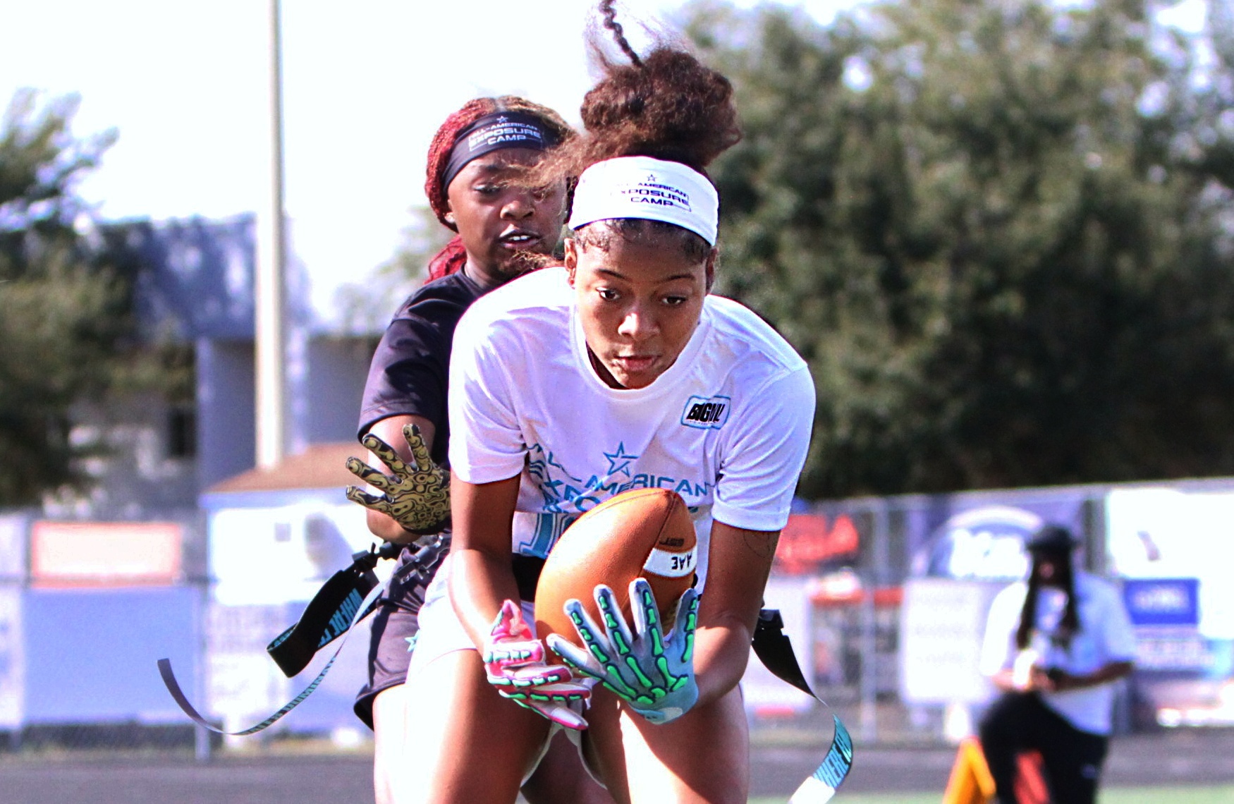 Sanford Seminole senior Tierra Lewis at the Girls Flag Football...