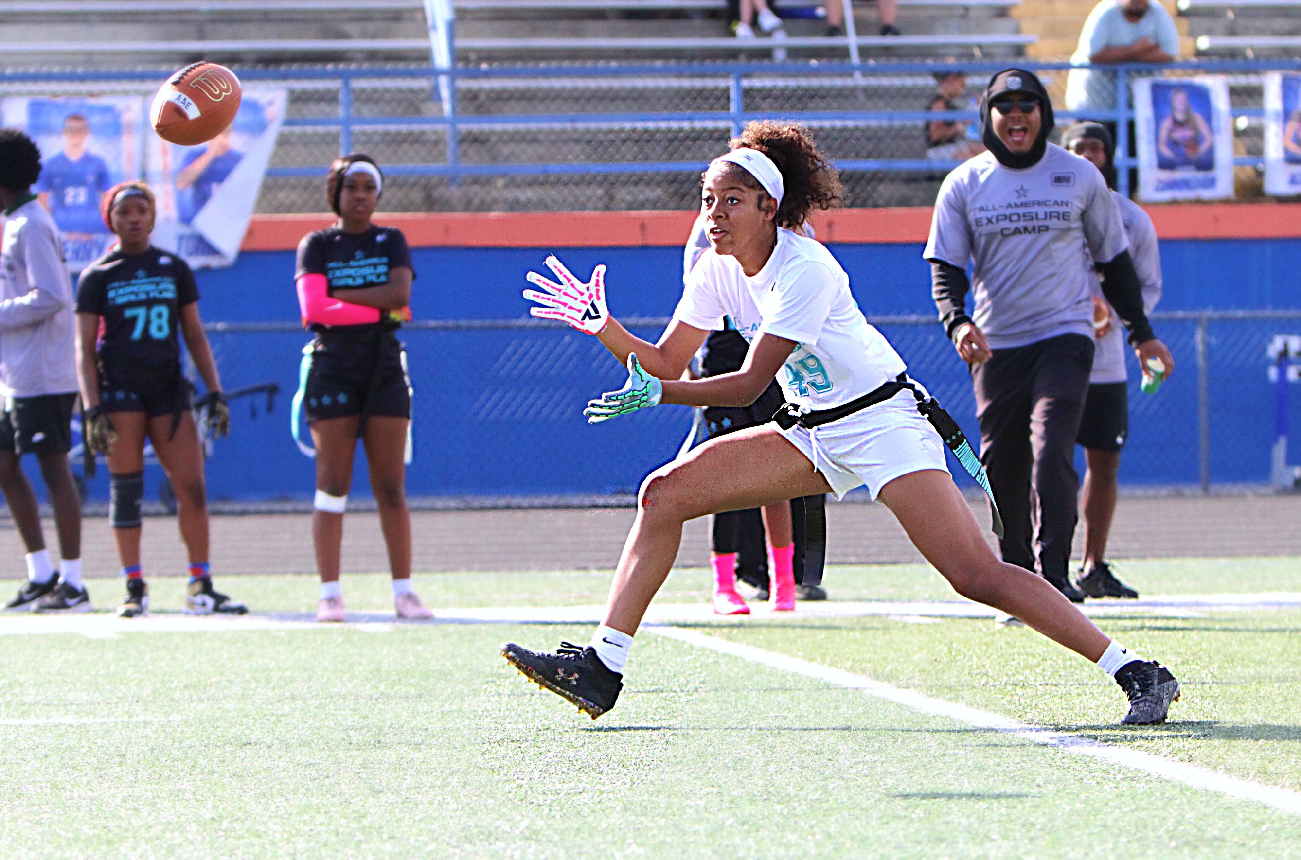 Sanford Seminole senior Tierra Lewis at the Girls Flag Football...