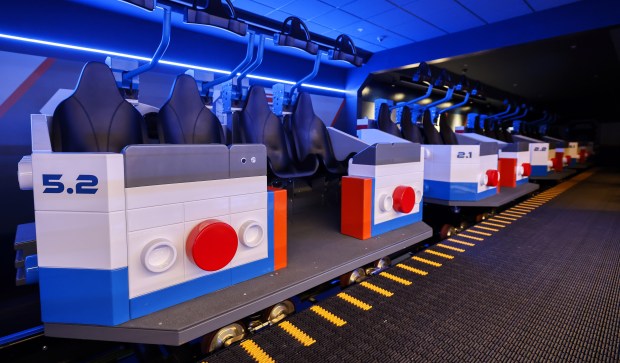 Media preview of the new Galacticoaster at Legoland Florida, on Monday, February 23, 2026.  (Ricardo Ramirez Buxeda/ Orlando Sentinel)