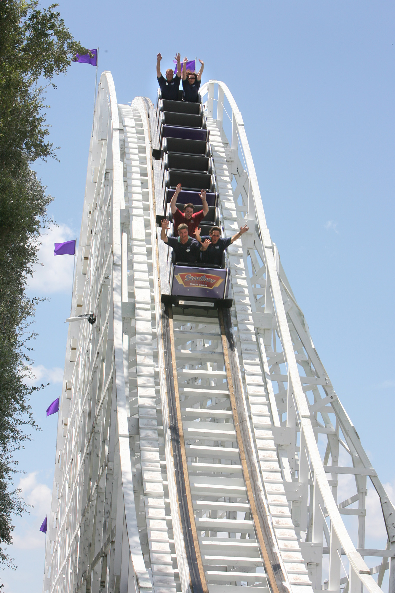 The Starliner Rollercoaster at Cypress Gardens in Winter Haven on...