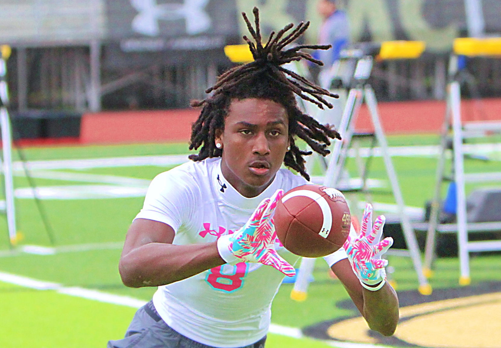 Winter Park 2028 receiver Tristan Gunn at the Under Armour...
