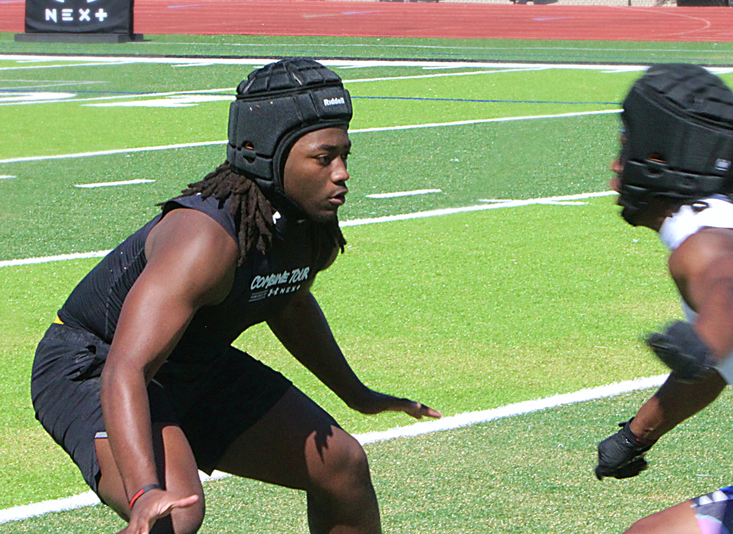 Linebackers MVP Troy Turner, 2027, of Lake Mary at the...
