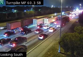 Traffic was at a standstill for hours Thursday, Feb. 26, 2026, after a police pursuit and fatal crash on Florida's Turnpike near Sunrise Boulevard. (FL511.com/Courtesy)