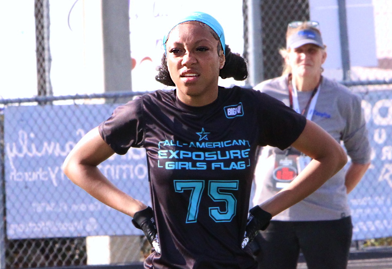 Sanford Seminole sophomore Tylani Hernandez-McClean at the Girls Flag Football...