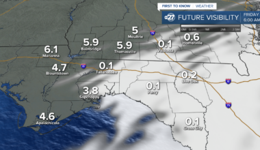 Foggy mornings, cloudy skies, and pockets of showers