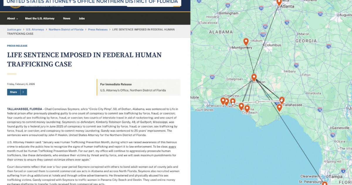 Justice served for 100 victims+ in multi-state sex trafficking operation