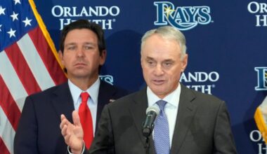 DeSantis, Manfred throw support for a Rays stadium in Tampa