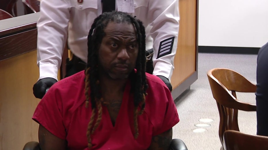 Marquette James appeared in court in a wheelchair after suffering a stroke four years ago.