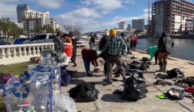 Gasparilla cleanup crews work on land and in waters, over 1,000 pounds of debris removed