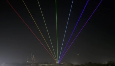 Rainbow lasers light up skyline for Winter Pride St. Pete