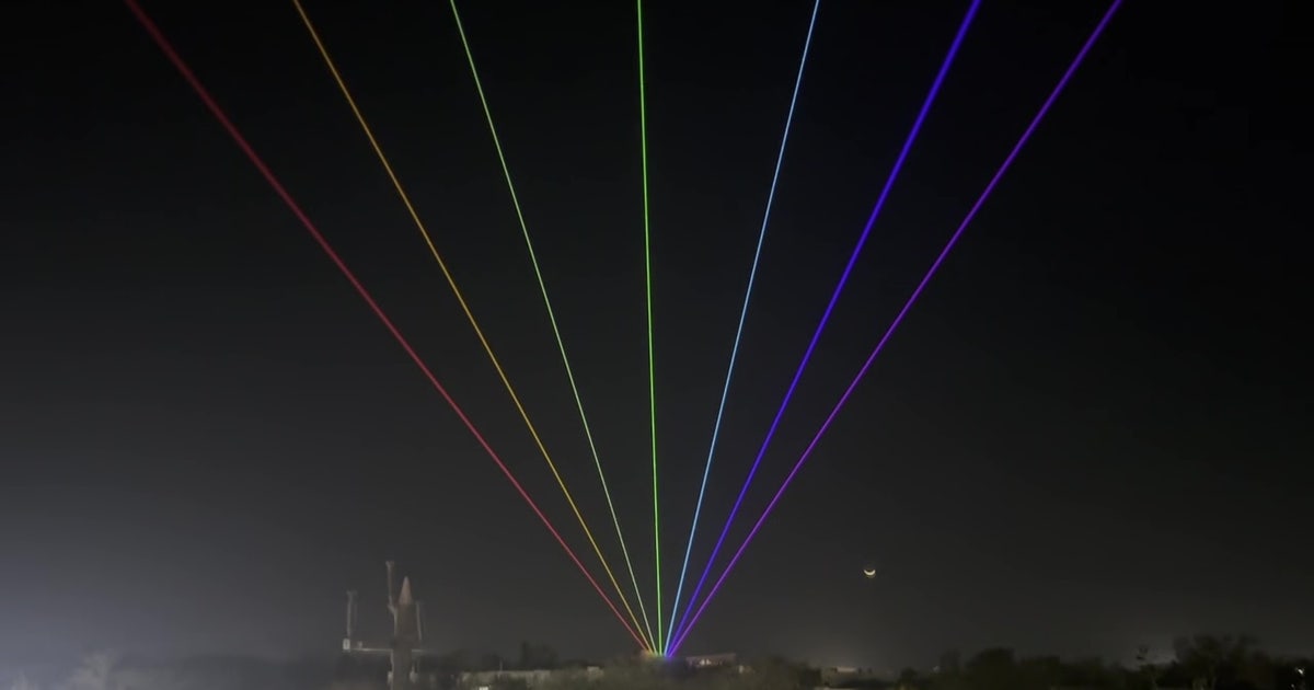 Rainbow lasers light up skyline for Winter Pride St. Pete