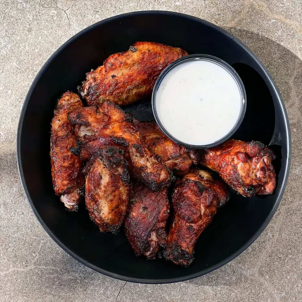 A plate of wings