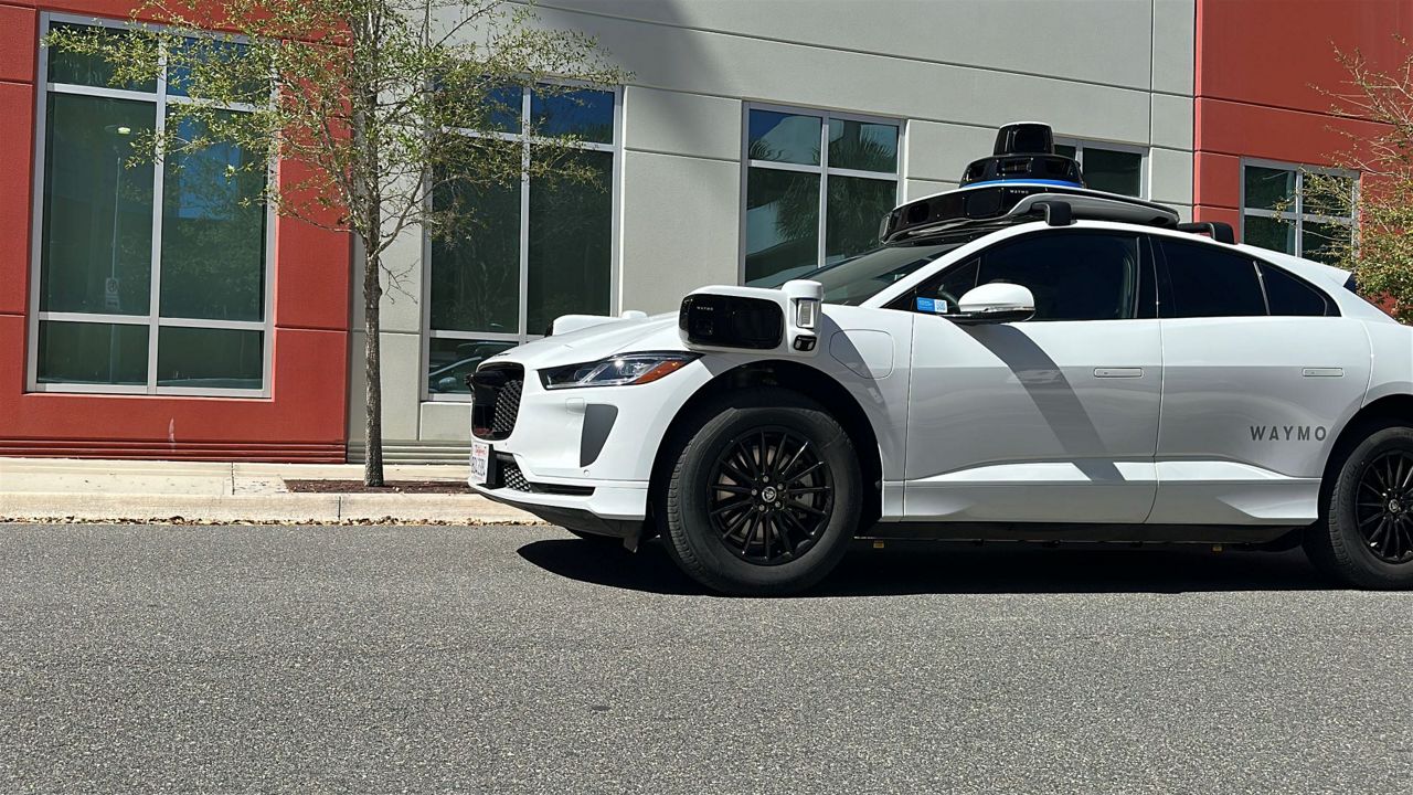 Waymo vehicle debuts on the streets of Orlando. (Spectrum News/Jerry Hume)