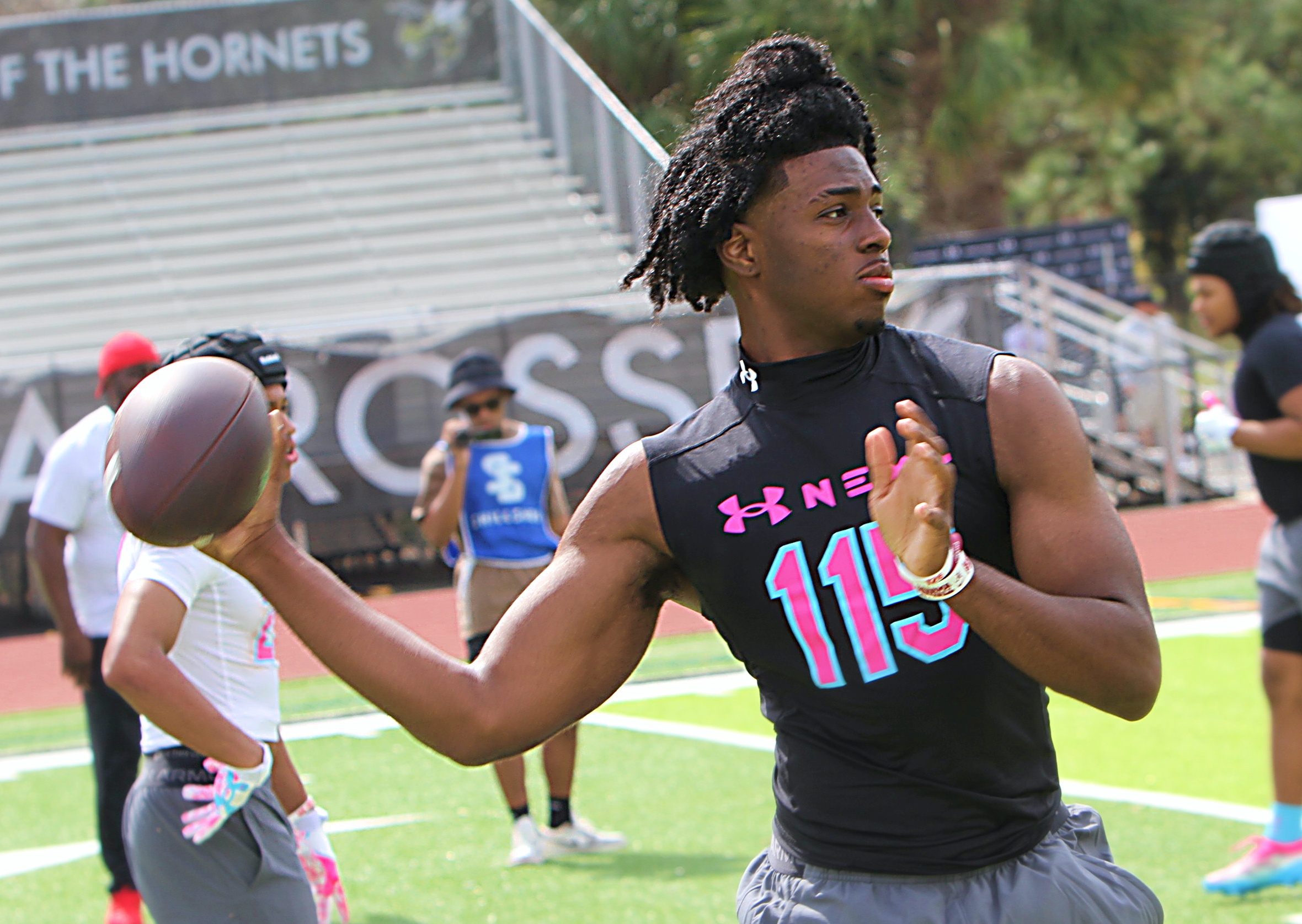 Evans 2027 quarterback Will Jackson at the Under Armour Camp...